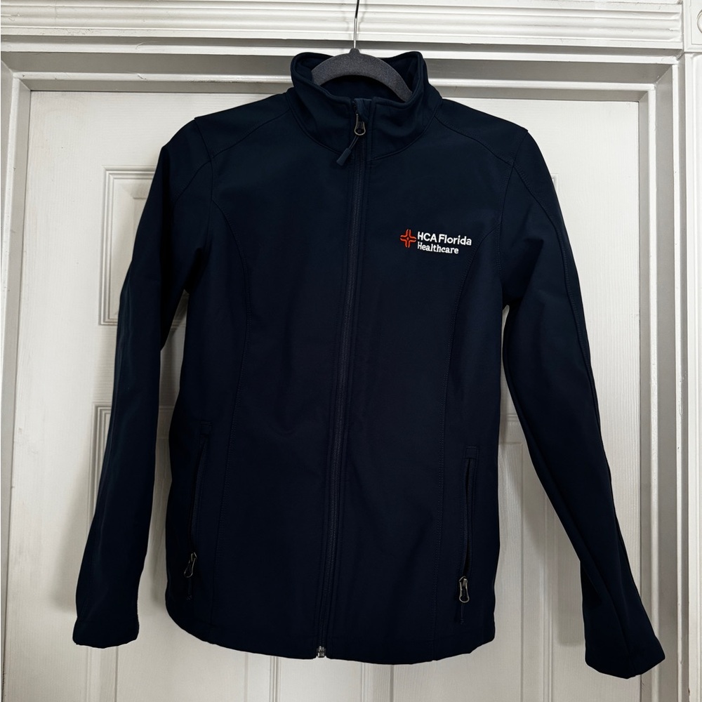 Navy Blue Zip-Up Jacket